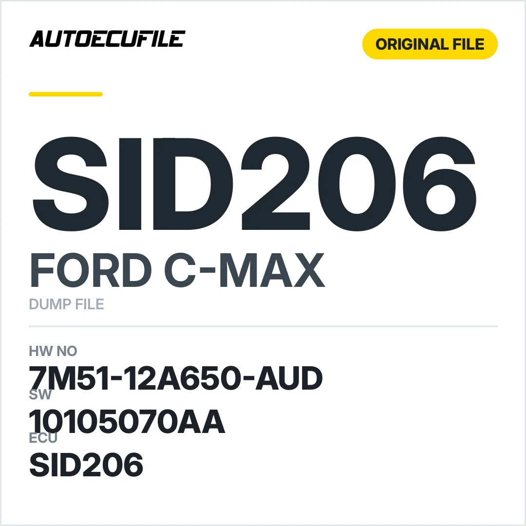 FORD C-MAX SID206 7M51-12A650-AUD 10105070AA DUMP