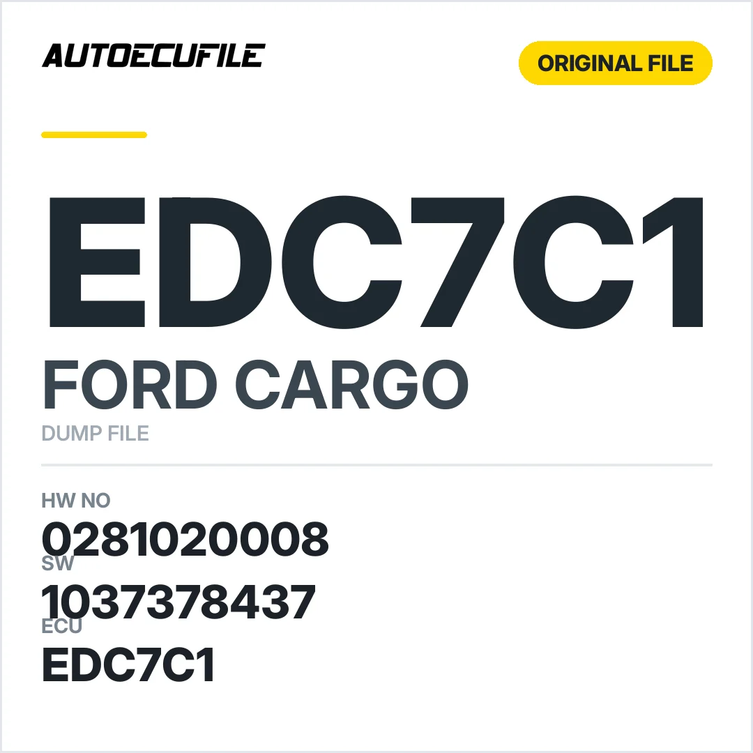 FORD CARGOO EDC7C1  0281020008 1037378437 Y281S01304 DUMP