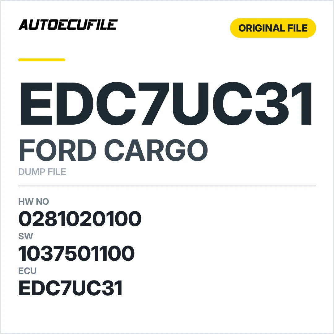 FORD CARGO EDC7UC31 0281020100 1037501100 DUMP