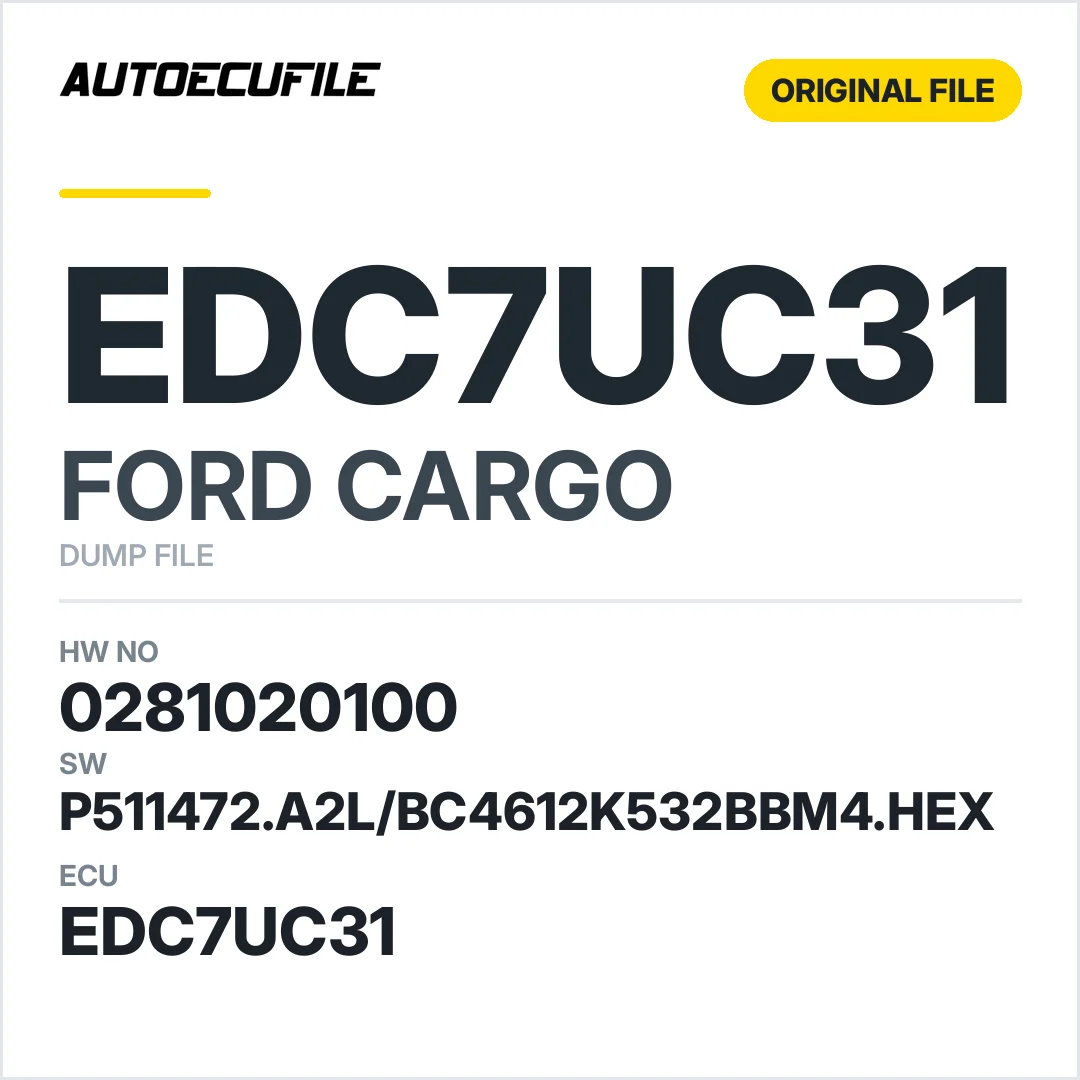 FORD CARGO EDC7UC31 0281020100 DUMP