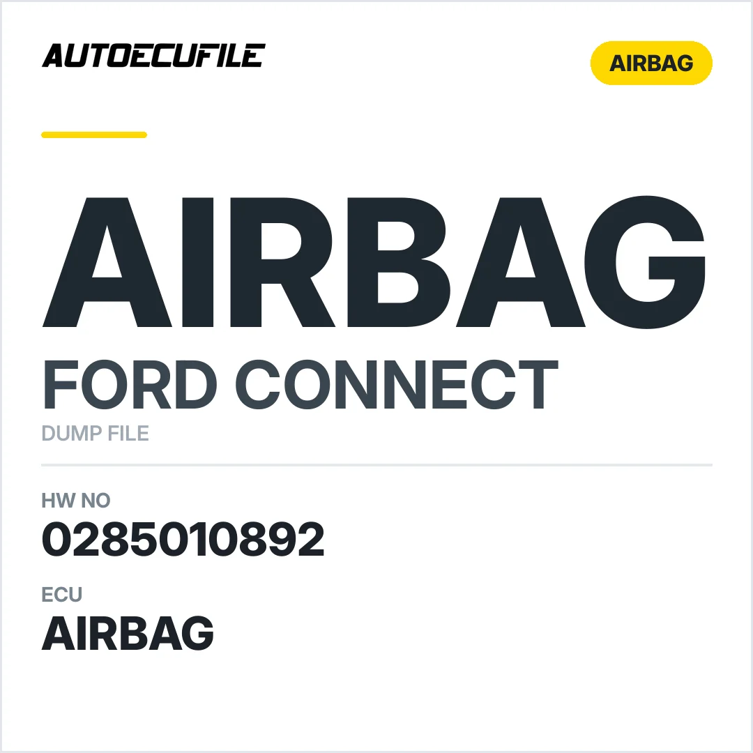 FORD CONNECT AIRBAG 0285010892 9T1T-14B321-BE DUMP