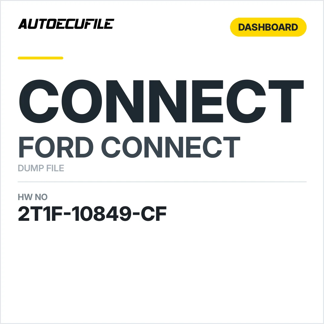 FORD CONNECT DASHBOARD 2T1F-10849-CF DUMP