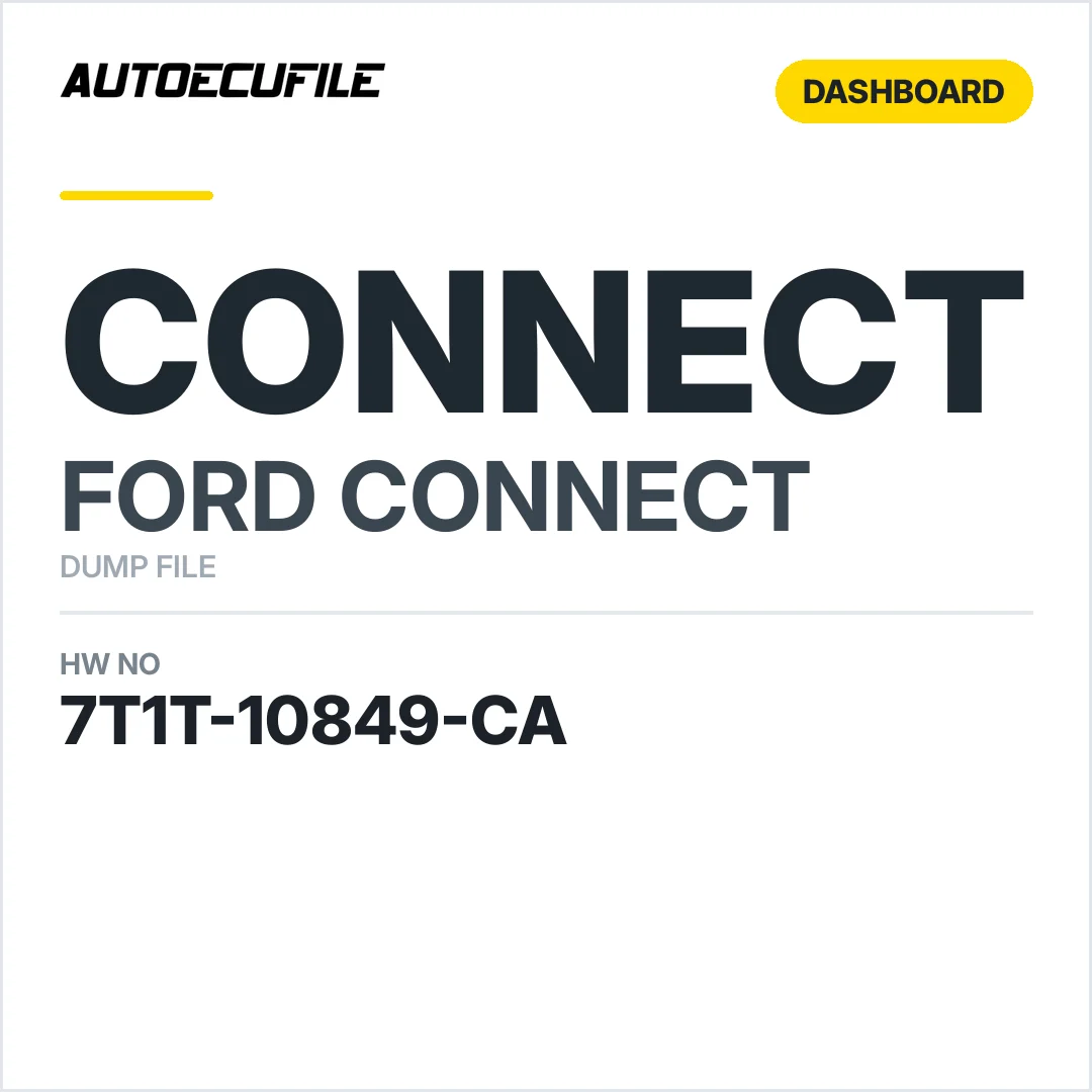 FORD CONNECT DASHBOARD 7T1T-10849-CA DUMP