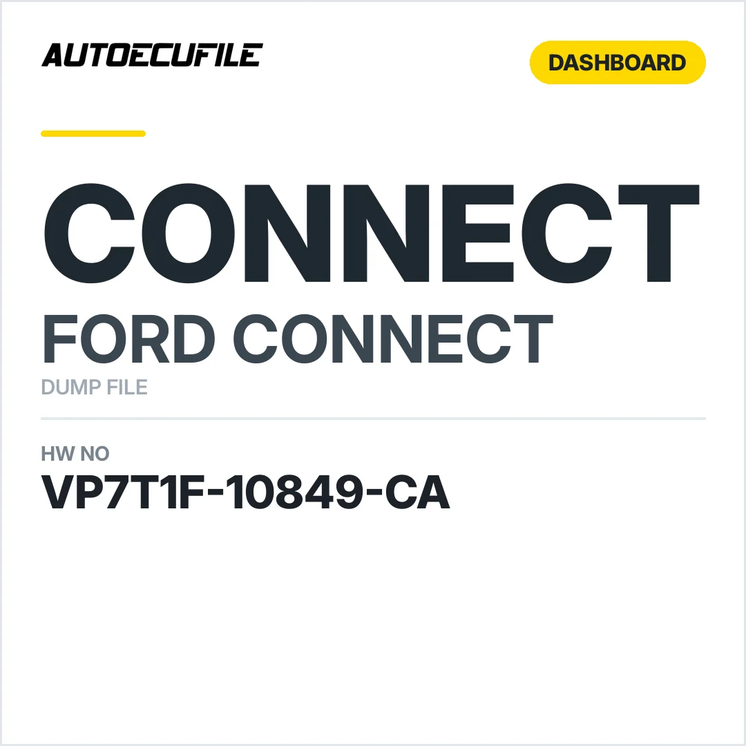 FORD CONNECT DASHBOARD VP7T1F-10849-CA DUMP