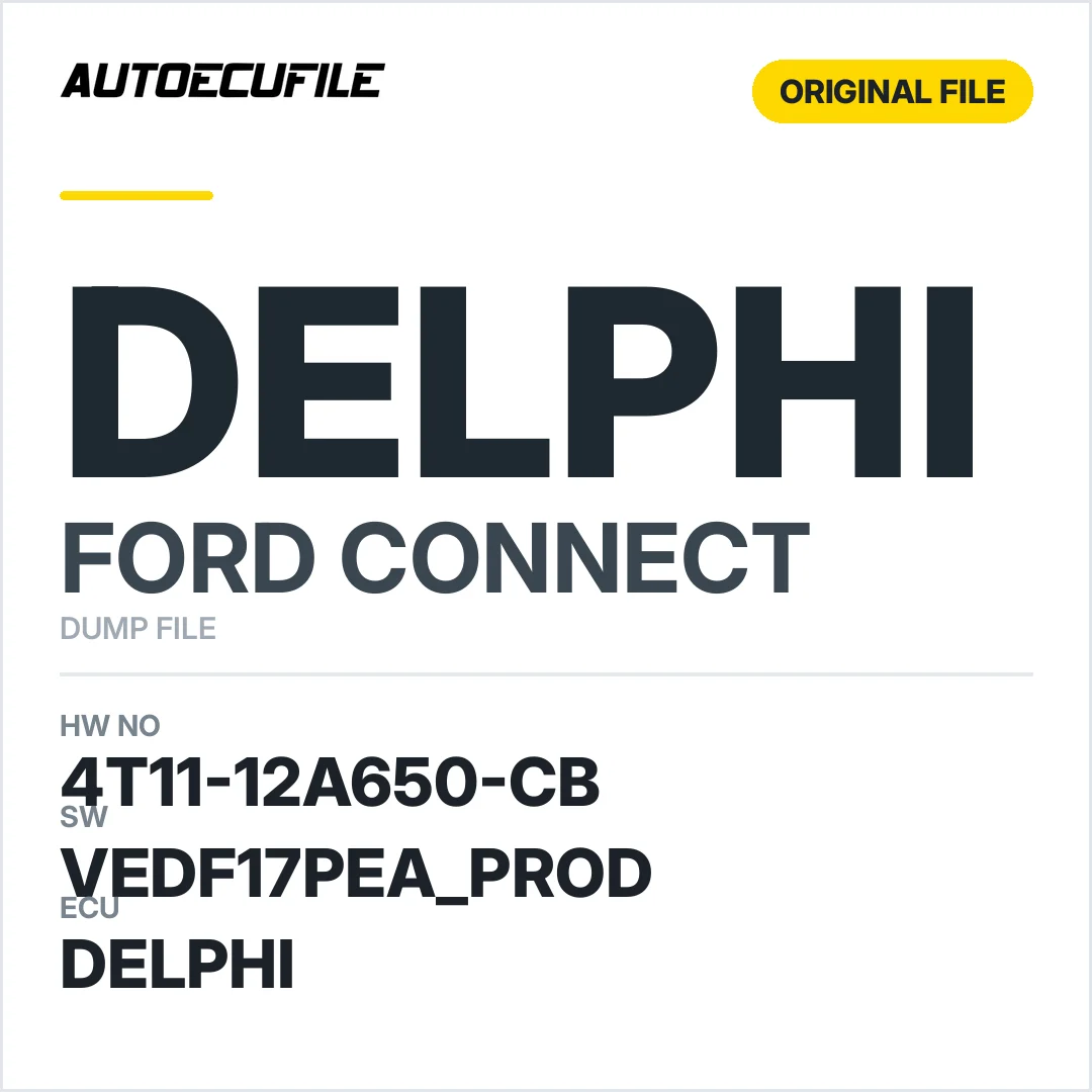 FORD CONNECT DELPHI 4T11-12A650-CB VEDF17PEA PROD DUMP