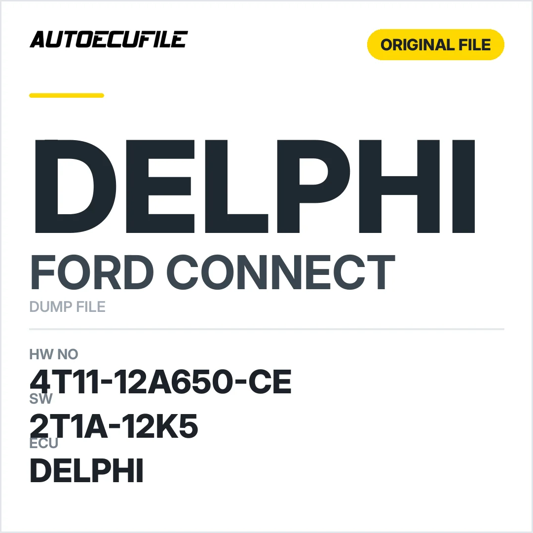FORD CONNECT DELPHI 4T11-12A650-CE 2T1A-12K5 DUMP