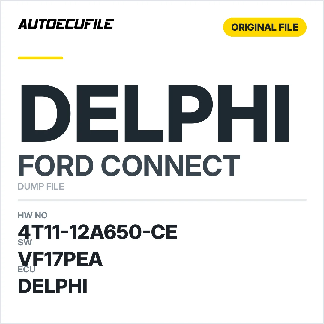FORD CONNECT DELPHI 4T11-12A650-CE VF17PEA DUMP
