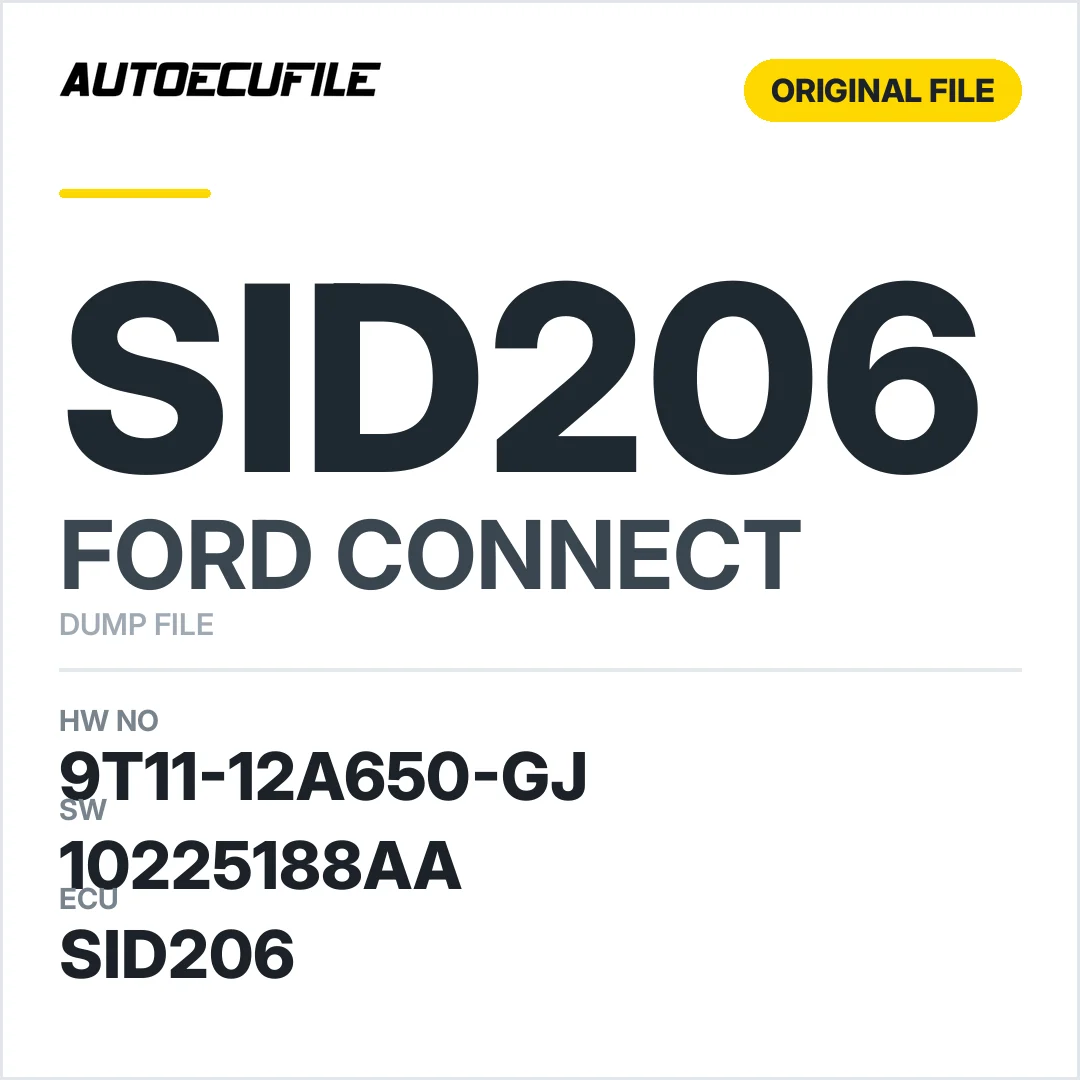 FORD CONNECT SID206 9T11-12A650-GJ 10225188AA DUMP