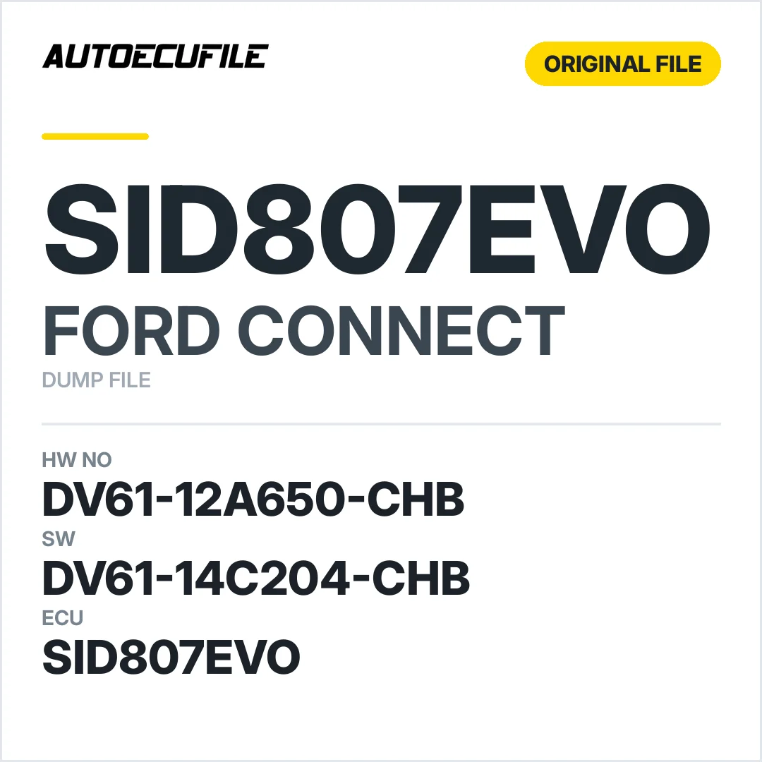 FORD CONNECT SID807EVO DV61-12A650-CHB DV61-14C204-CHB DUMP