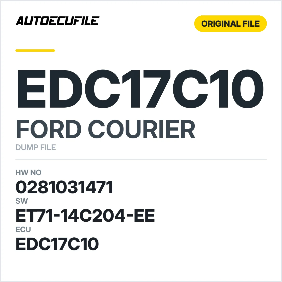 FORD COURIER EDC17C10 0281031471 ET71-14C204-EE 1037541287 DUMP