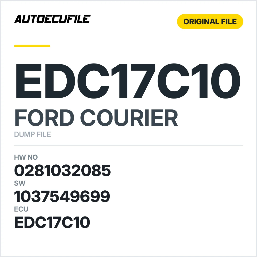 FORD COURIER EDC17C10 0281032085 1037549699 DUMP