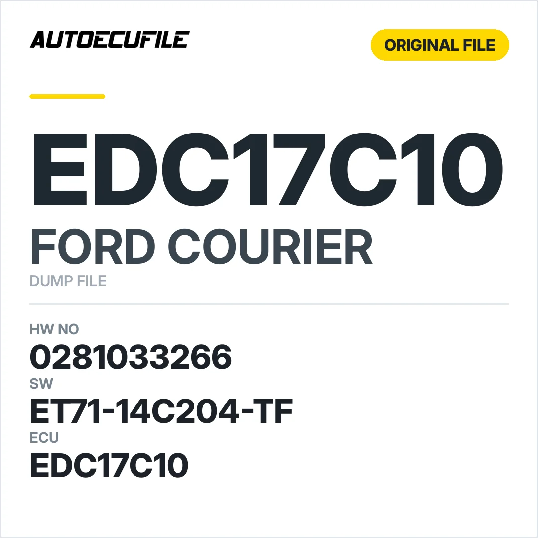 FORD COURIER EDC17C10 0281033266 ET71-14C204-TF 1037558932 DUMP