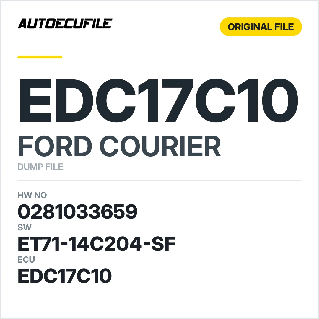 FORD COURIER EDC17C10 0281033659 ET71-14C204-SF 1037560044 DUMP
