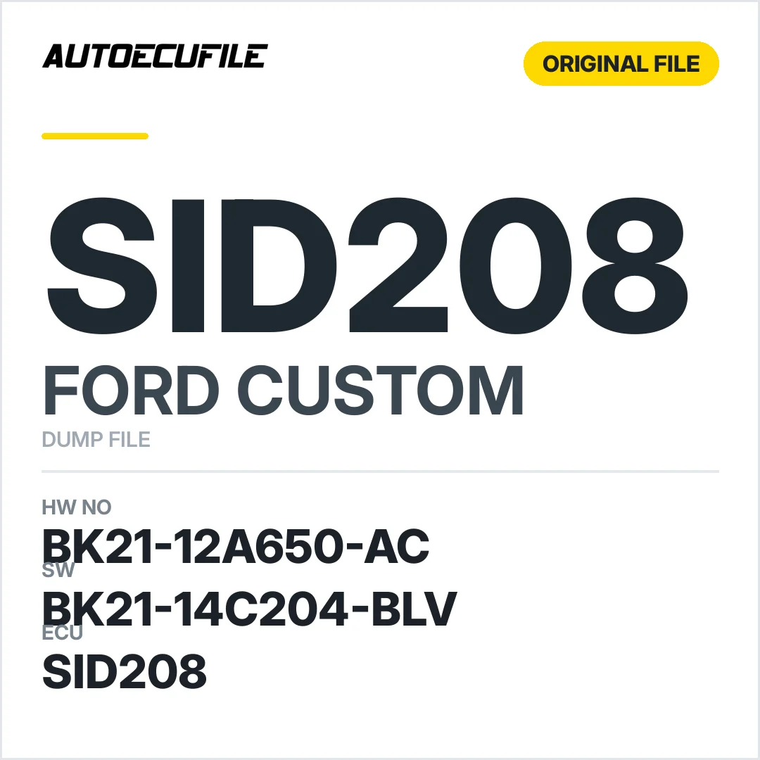 FORD CUSTOM SID208 BK21-12A650-AC BK21-14C204-BLV DUMP