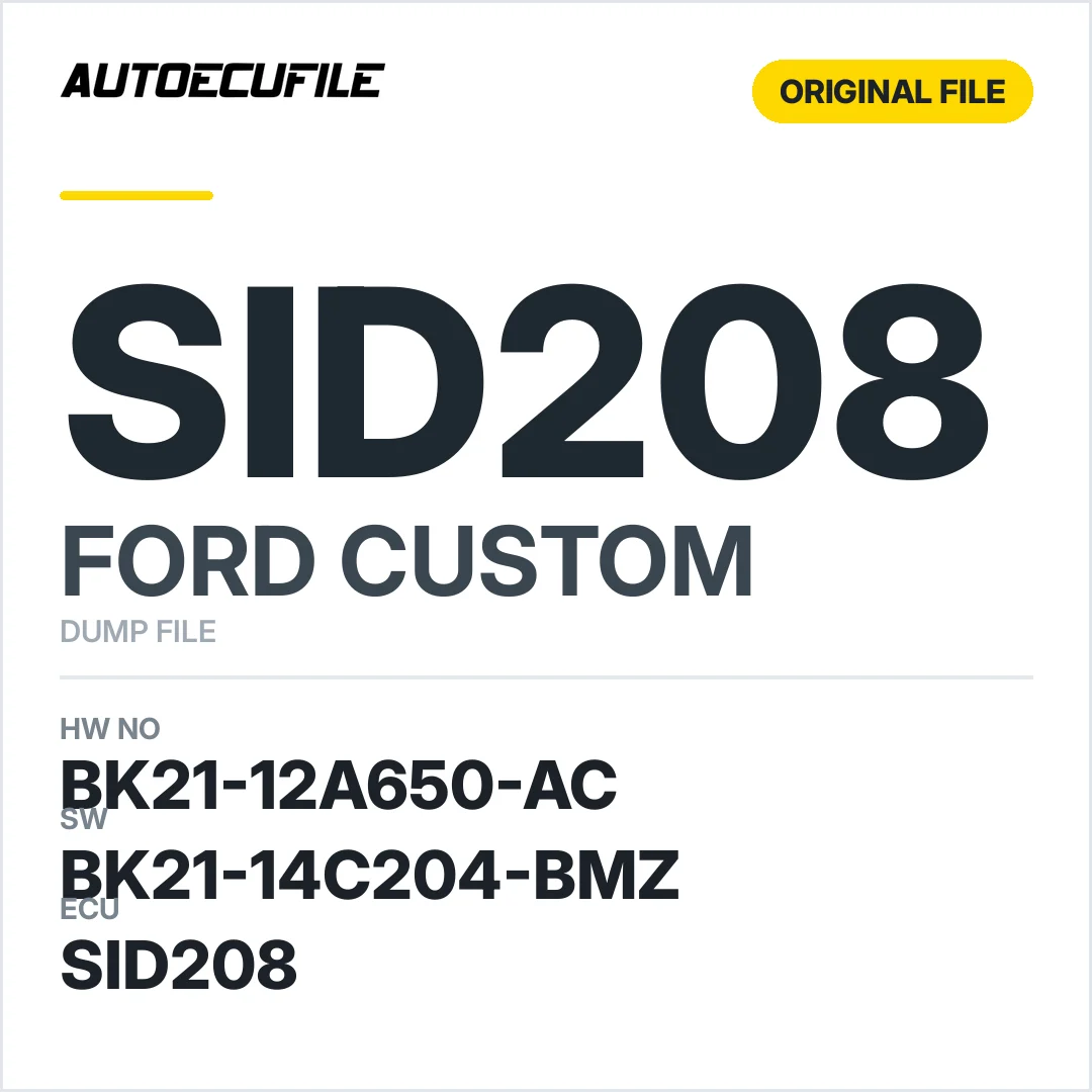FORD CUSTOM SID208 BK21-12A650-AC BK21-14C204-BMZ DUMP