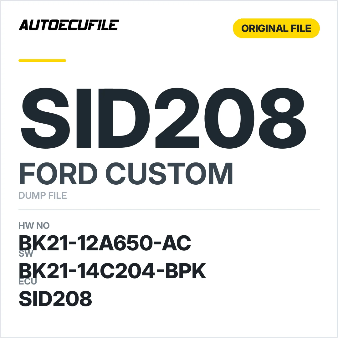 FORD CUSTOM SID208 BK21-12A650-AC BK21-14C204-BPK DUMP