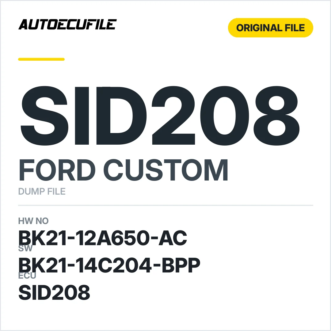 FORD CUSTOM SID208 BK21-12A650-AC BK21-14C204-BPP DUMP