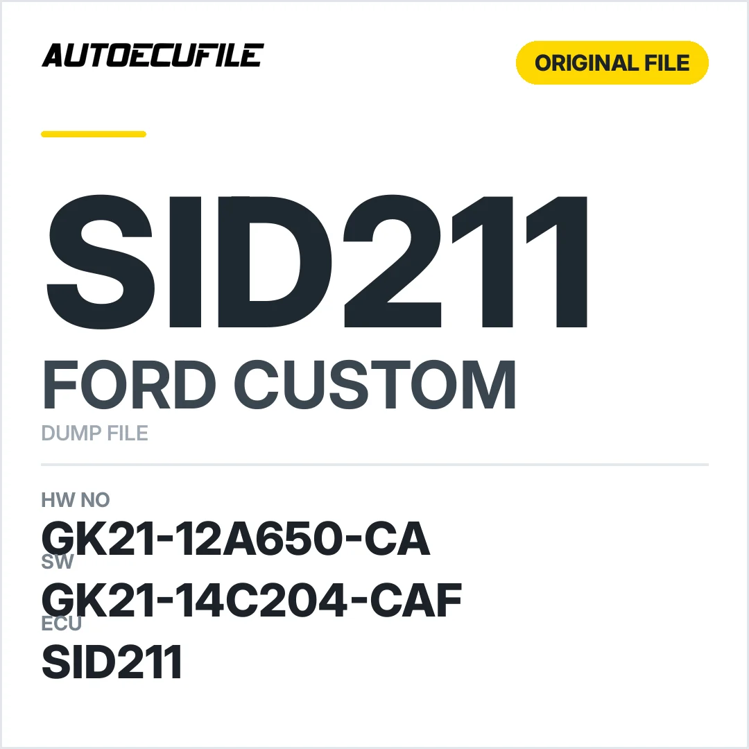 FORD CUSTOM SID211 GK21-12A650-CA GK21-14C204-CAF DUMP