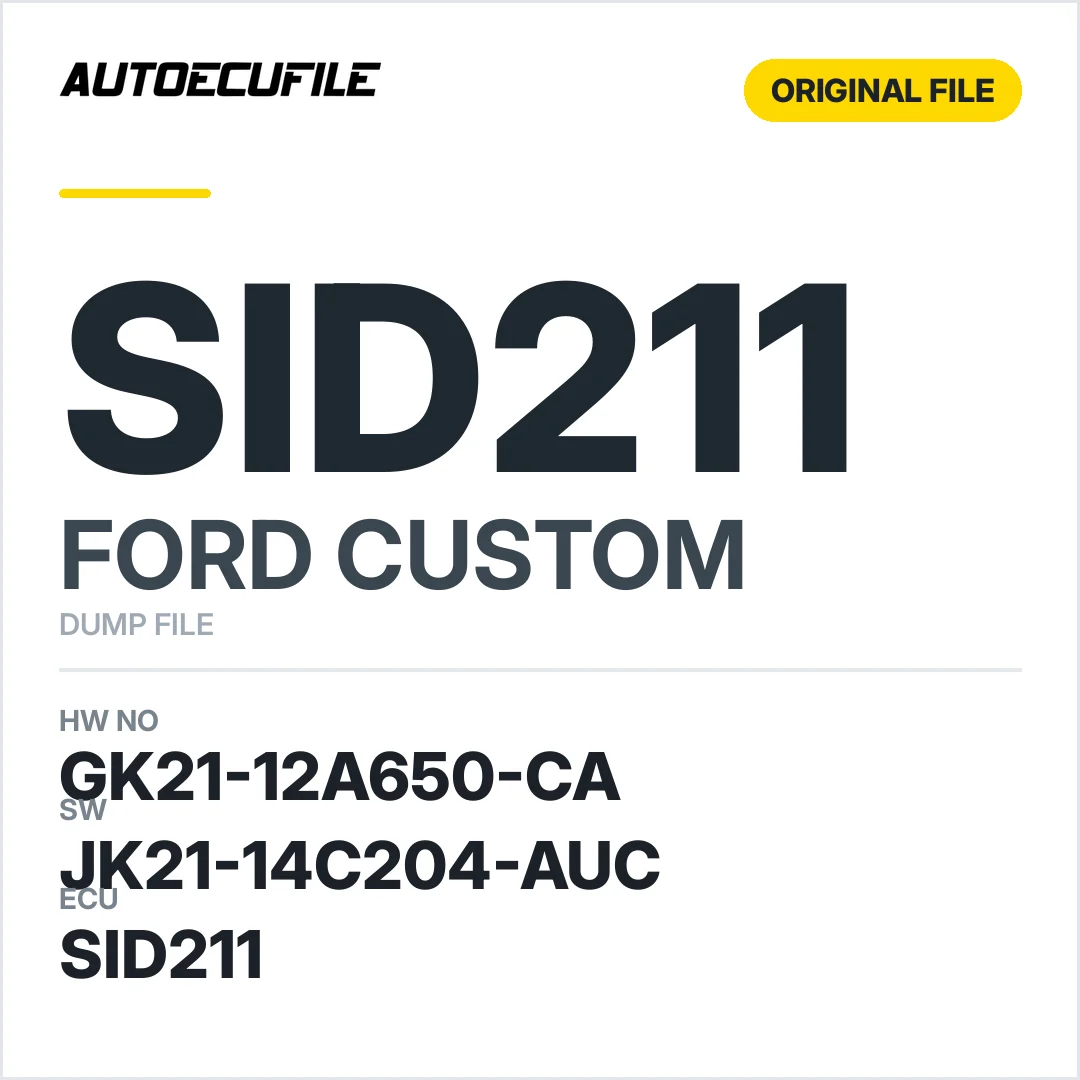 FORD CUSTOM SID211 GK21-12A650-CA JK21-14C204-AUC DUMP