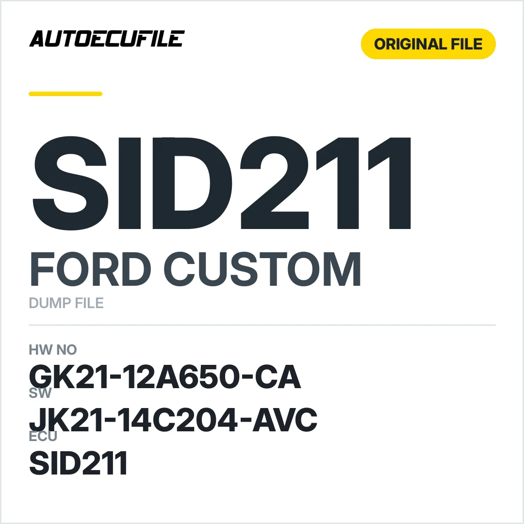 FORD CUSTOM SID211 GK21-12A650-CA JK21-14C204-AVC DUMP
