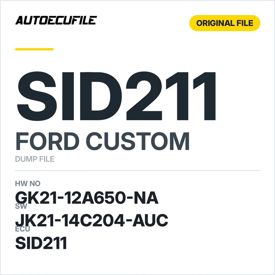 FORD CUSTOM SID211 GK21-12A650-NA JK21-14C204-AUC DUMP