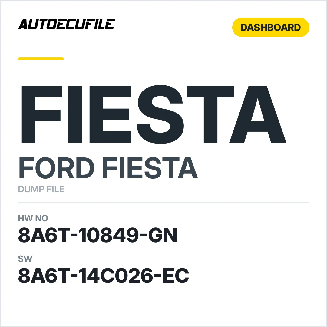 FORD FIESTA DASH BOARD 8A6T-10849-GN 8A6T-14C026-EC DUMP