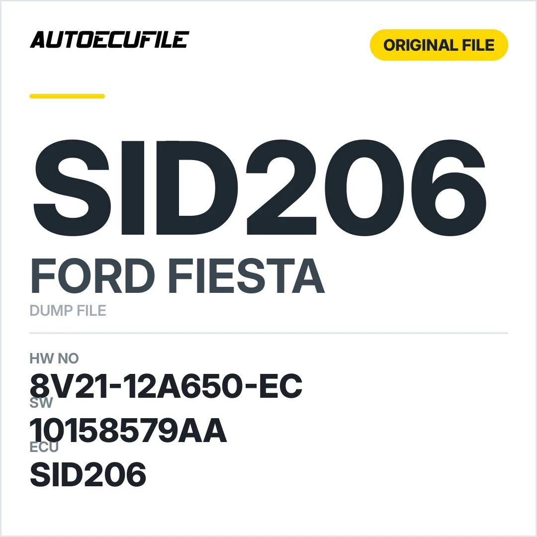 FORD FIESTA SID206 8V21-12A650-EC 10158579AA DUMP