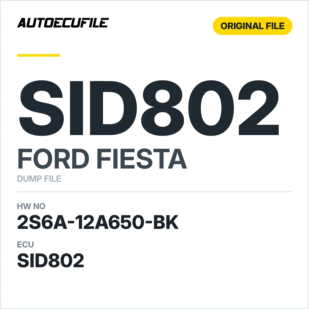FORD FIESTA SID802 2S6A-12A650-BK DUMP