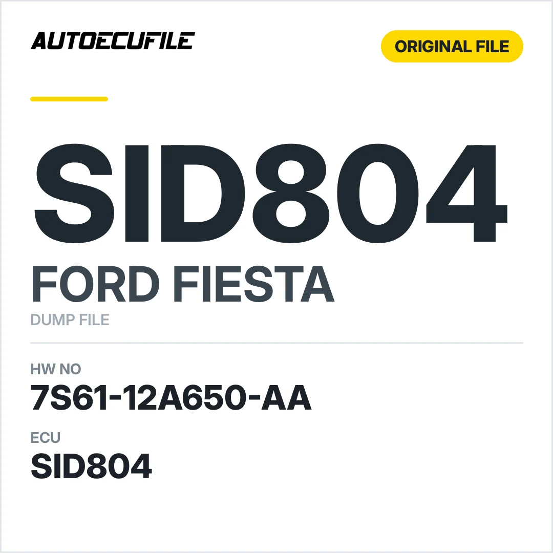 FORD FIESTA SID804 7S61-12A650-AA 5WS40433A DUMP