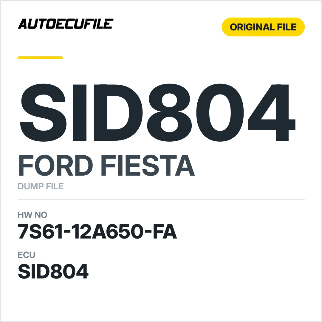 FORD FIESTA SID804 7S61-12A650-FA 5WS40633A-T DUMP