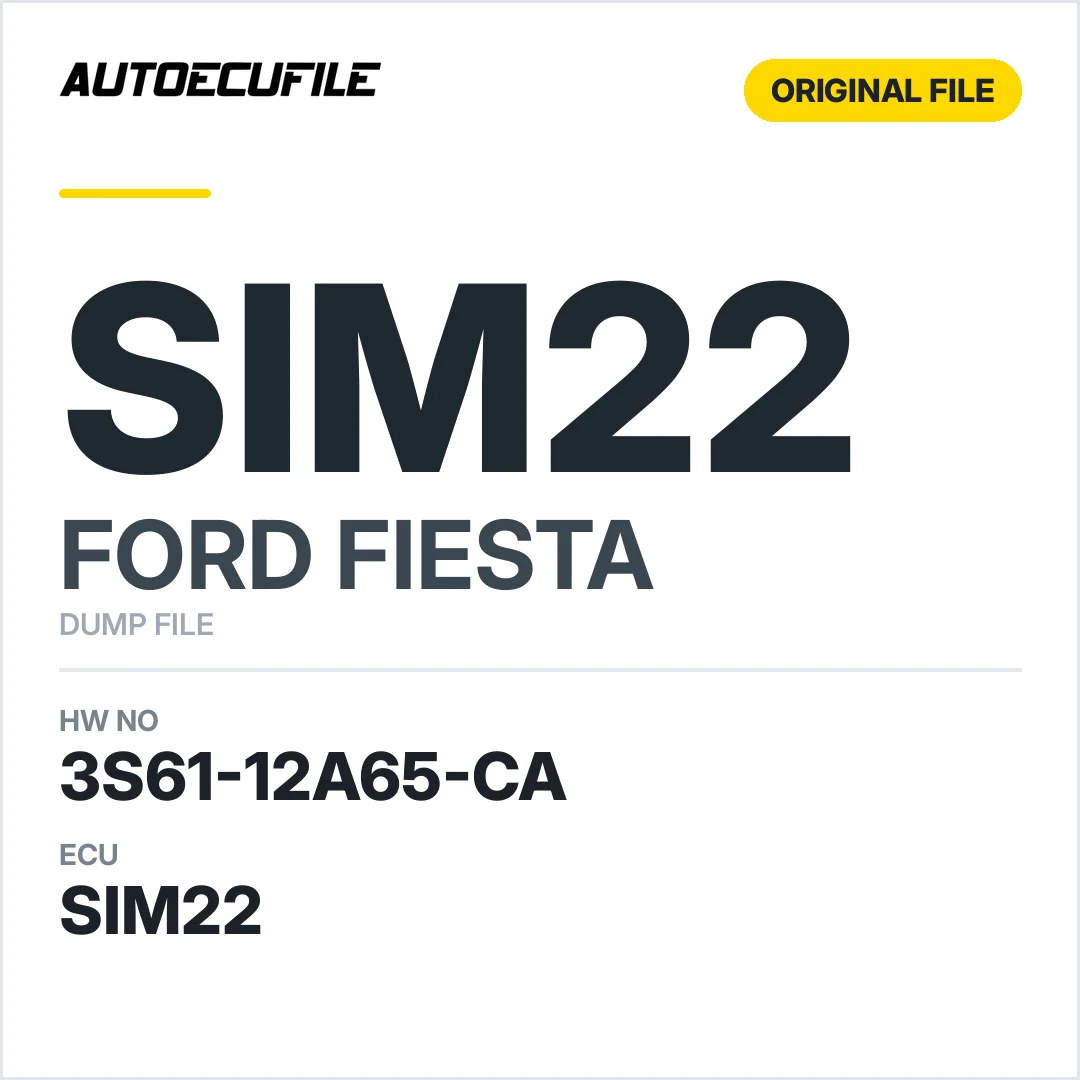 FORD FIESTA SIM22 3S61-12A65-CA S118107004C DUMP
