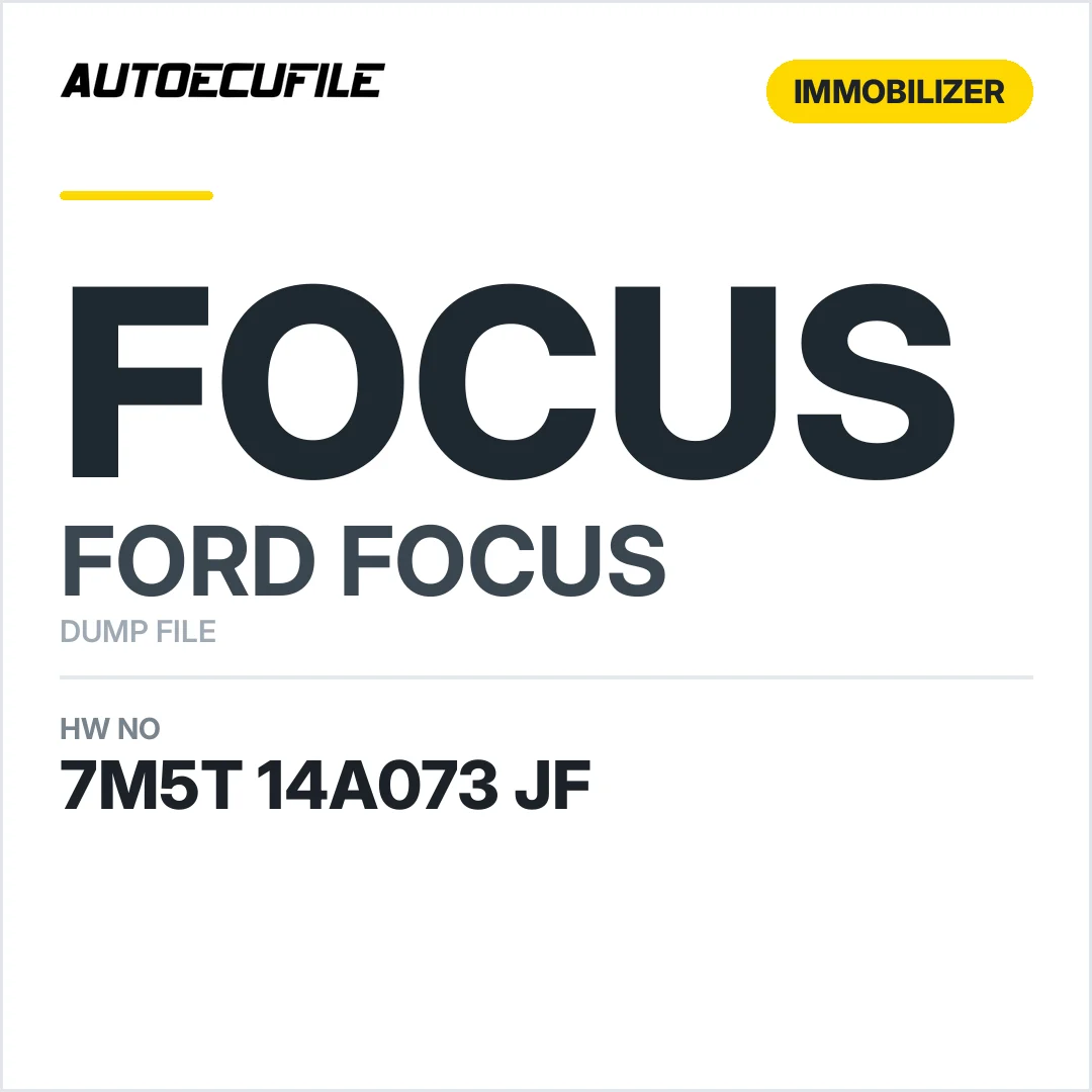 FORD FOCUS BCM 7M5T 14A073 JF DUMP