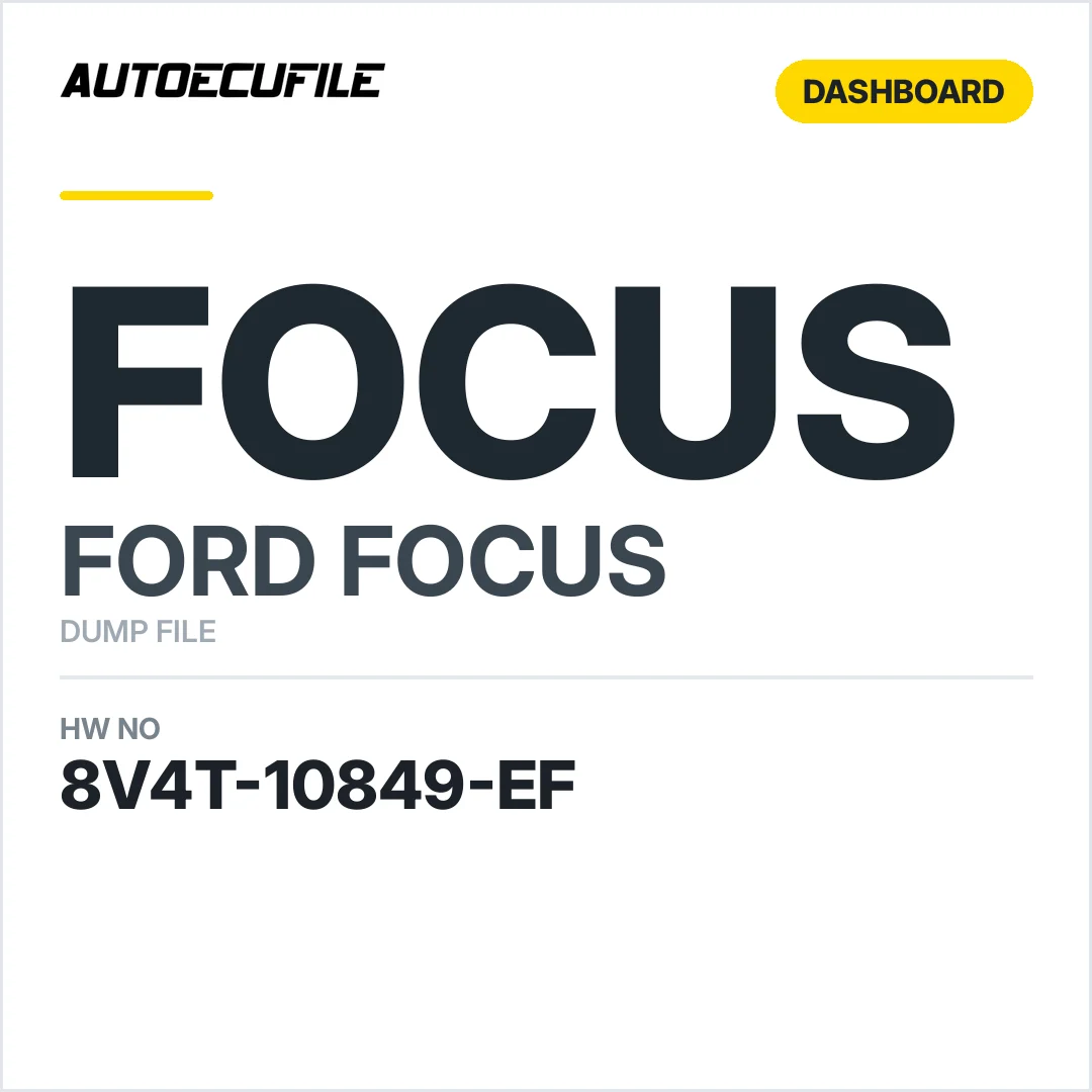 FORD FOCUS DASHBOARD 8V4T-10849-EF DUMP