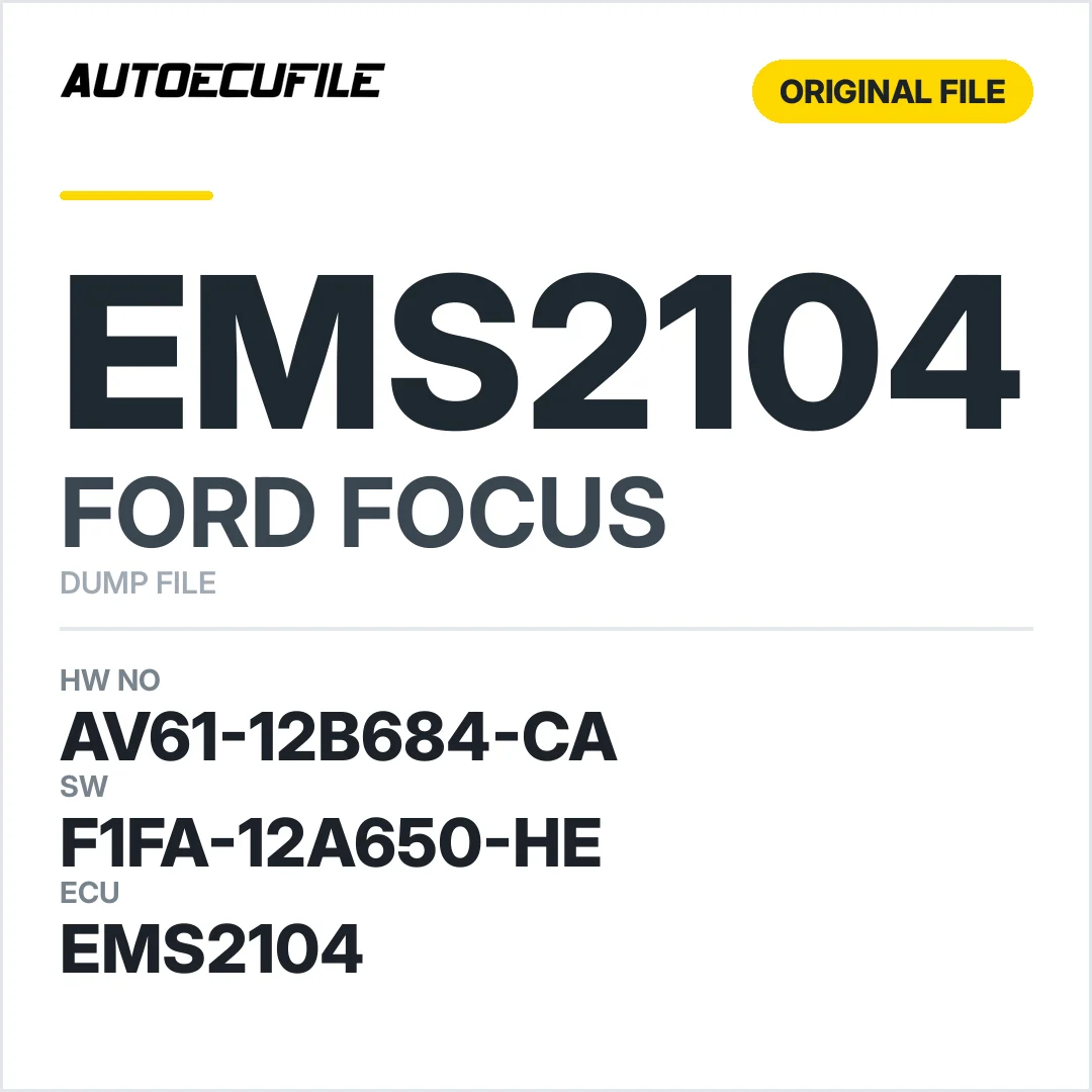 FORD FOCUS EMS2104 F1FA-12A650-HE DUMP