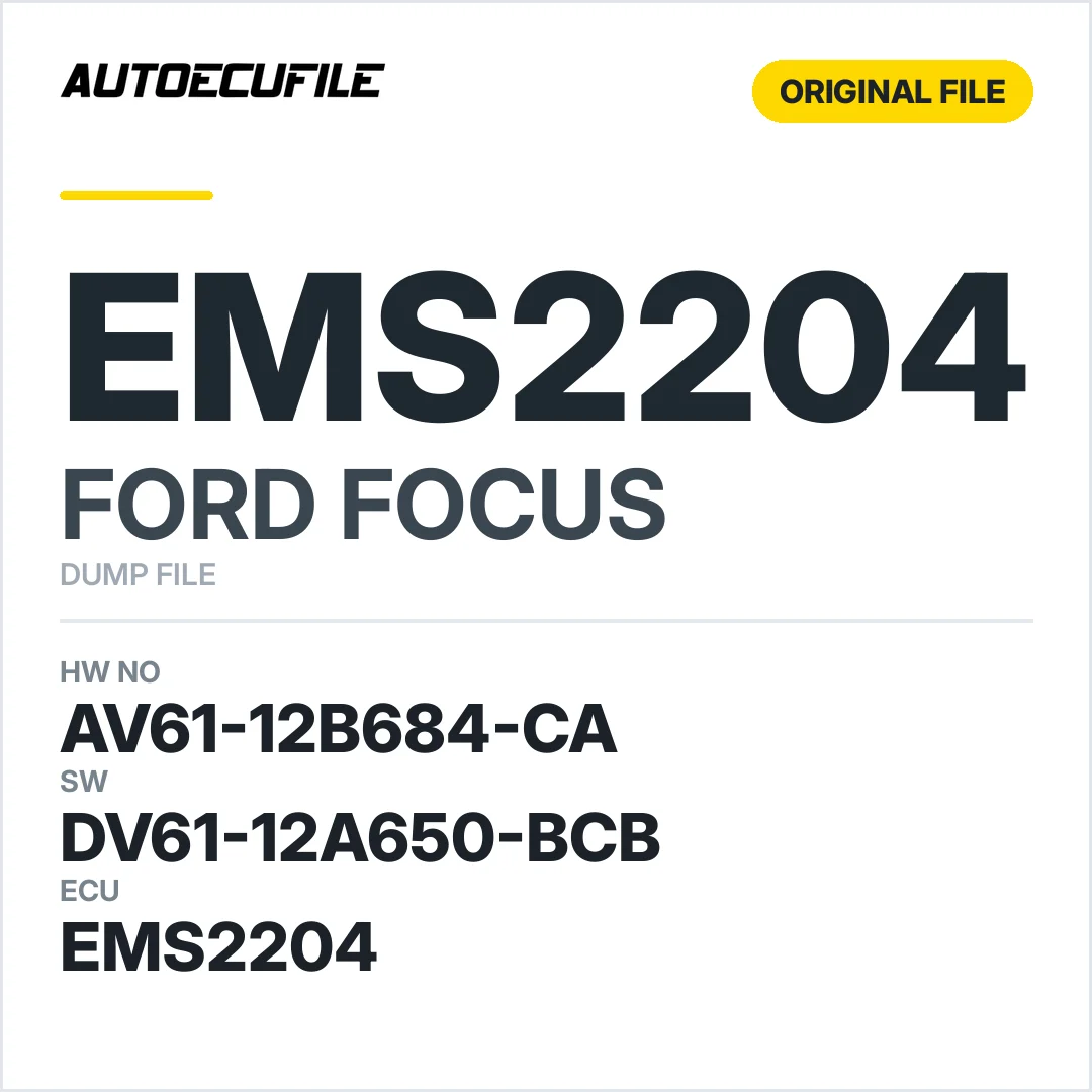 FORD FOCUS EMS2204 AV61-12B684-CA DV61-12A650-BCB  DUMP