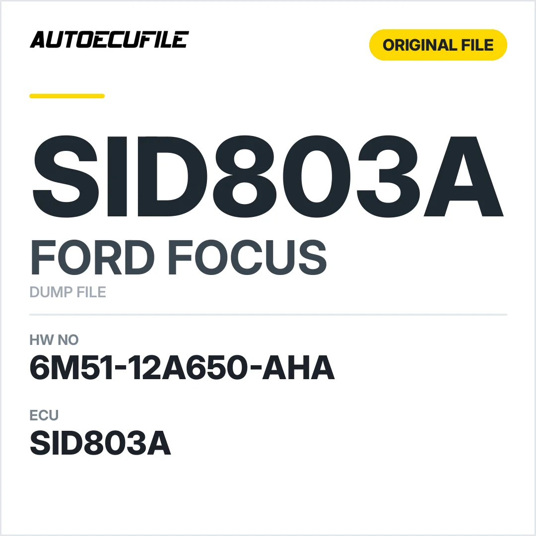 FORD FOCUS SID803A 6M51-12A650-AHA 5WS40602A-T DUMP