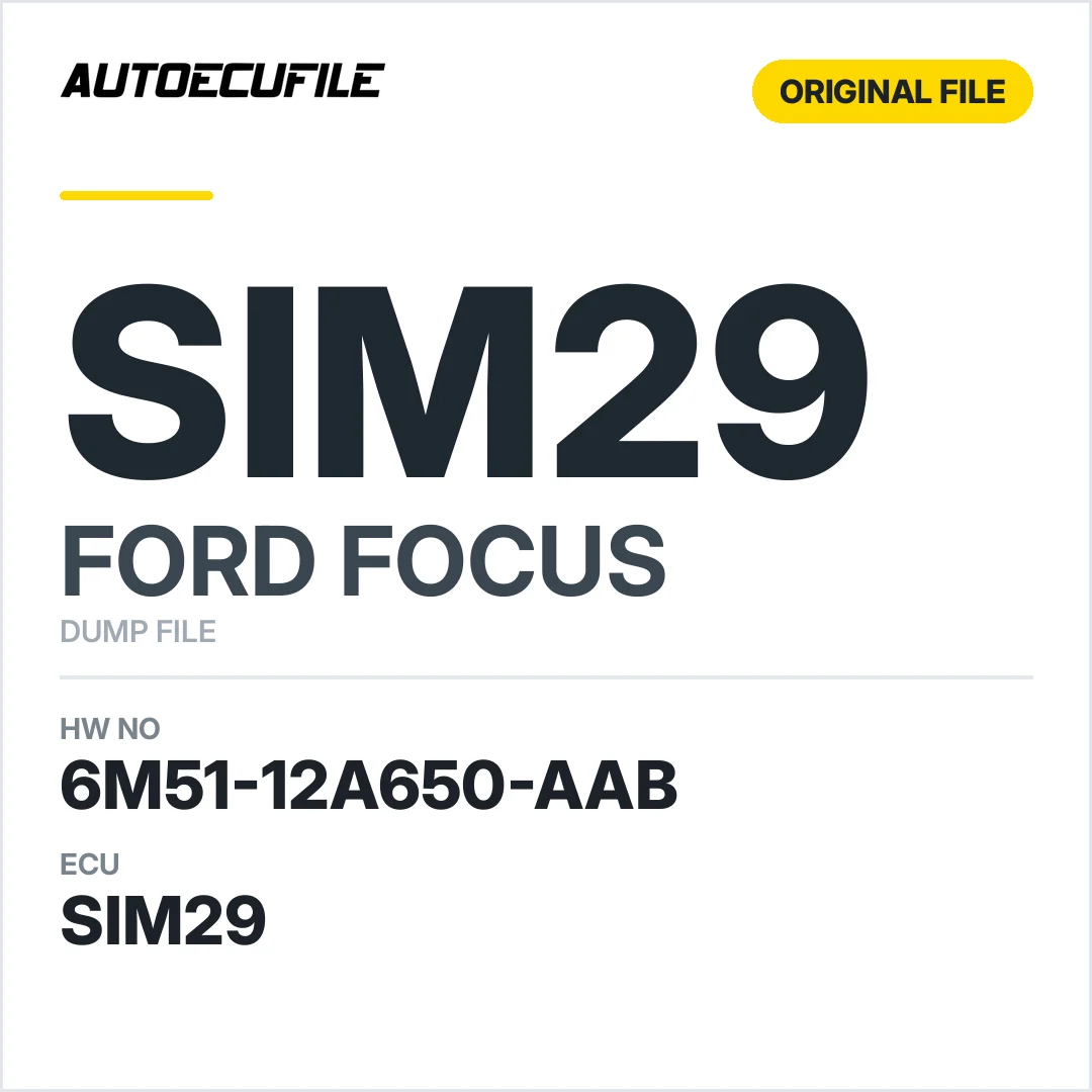 FORD FOCUS SIM29 6M51-12A650-AAB  DUMP