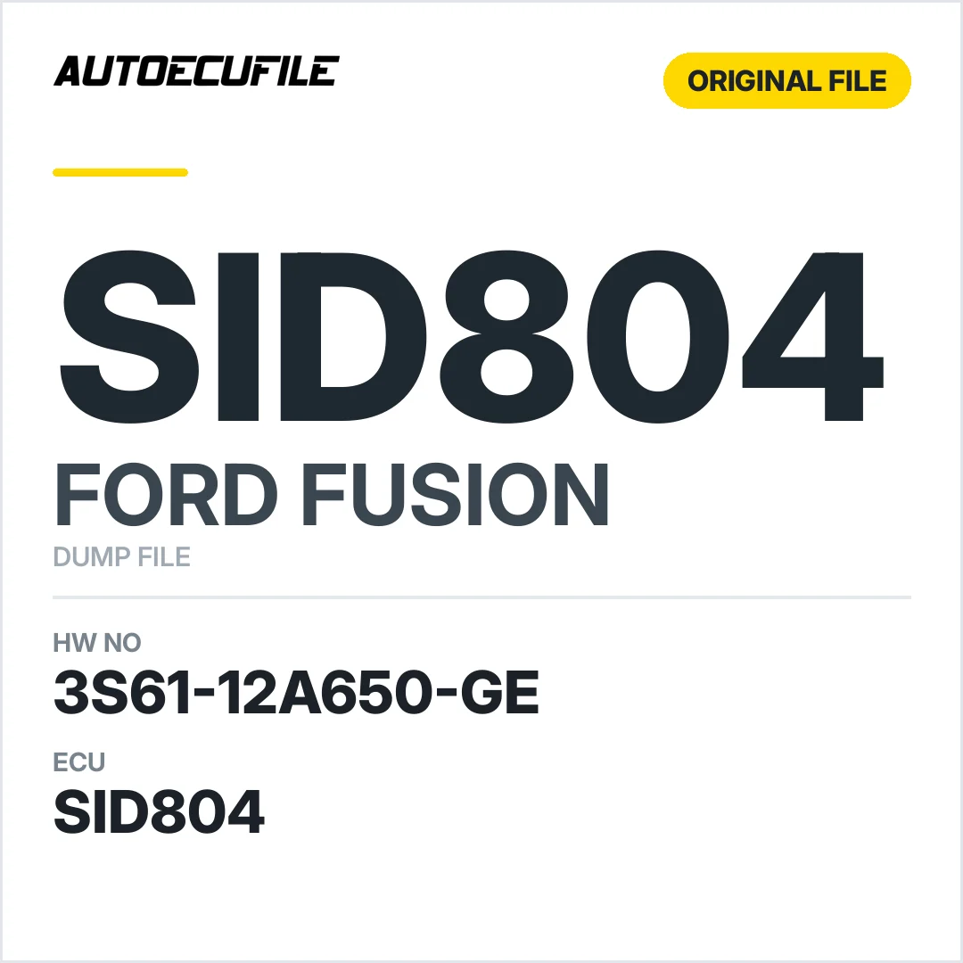 FORD FUSION SID804 3S61-12A650-GE 5WS40142E-T DUMP