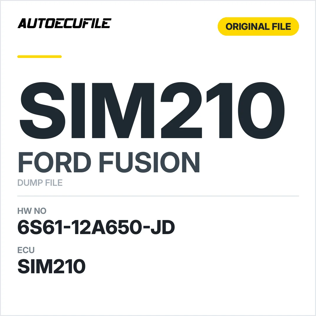 FORD FUSION SIM210 6S61-12A650-JD S120977314 D DUMP