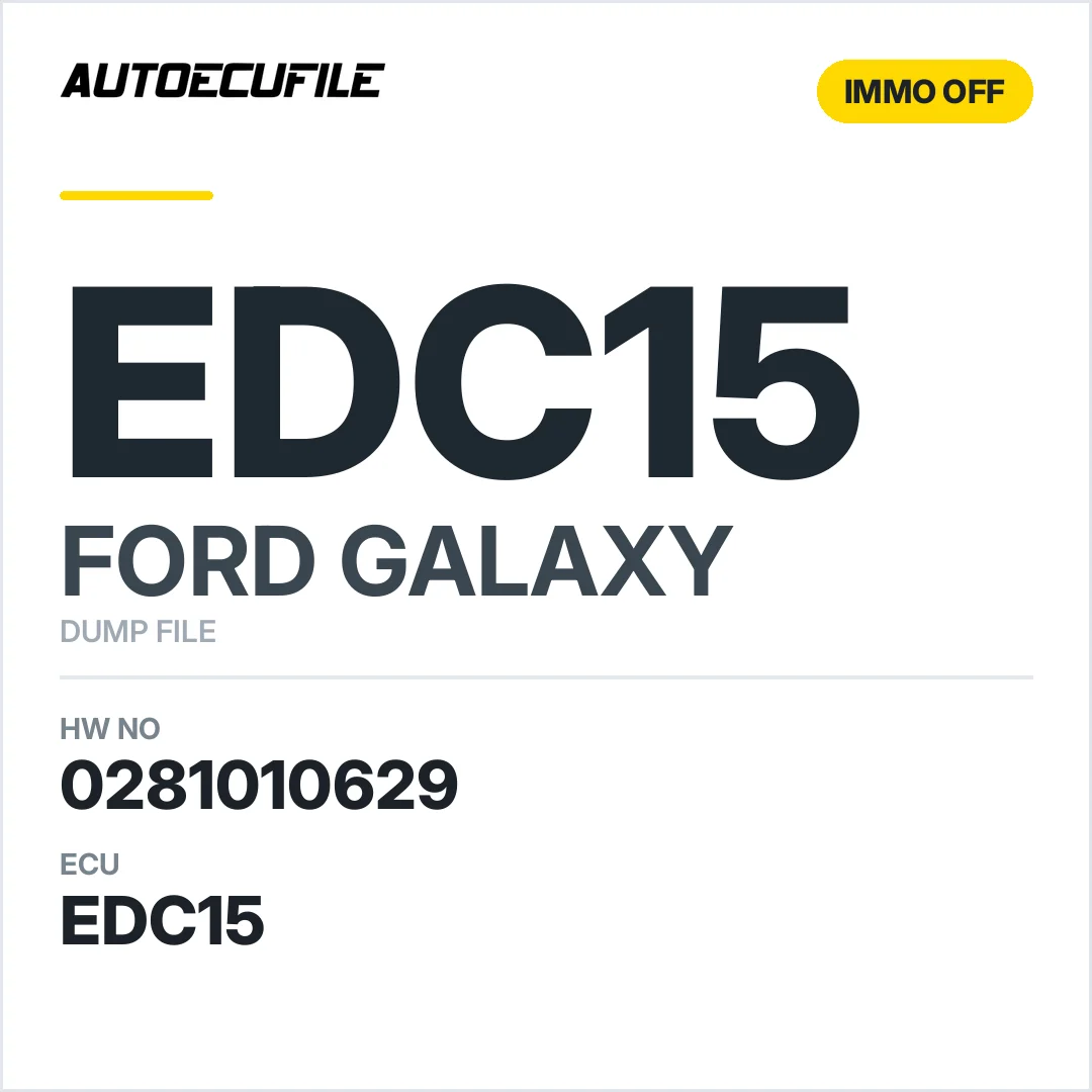 FORD GALAXY EDC15 0281010629 IMMO OFF DUMP
