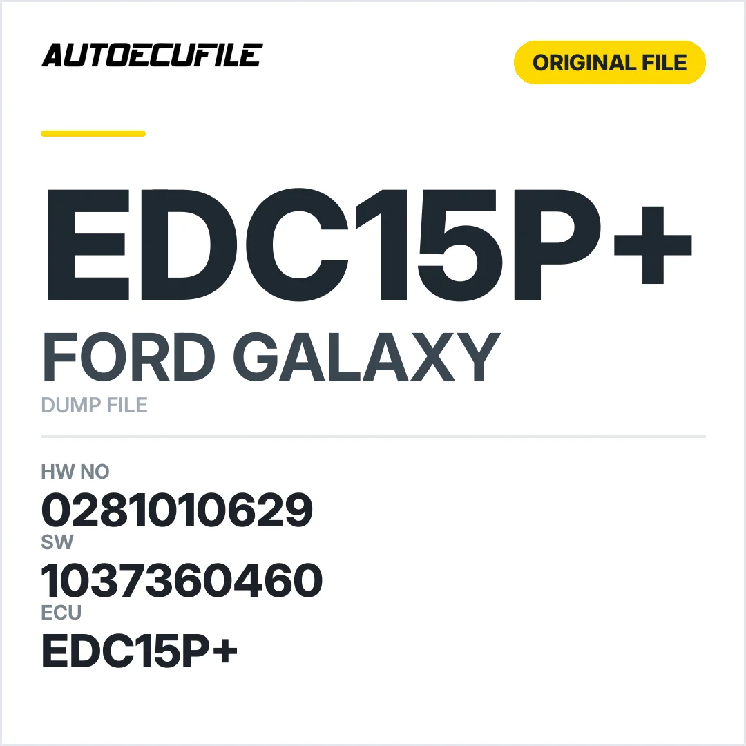 FORD GALAXY EDC15P+ 0281010629 038906019 FA 1037360460 DUMP