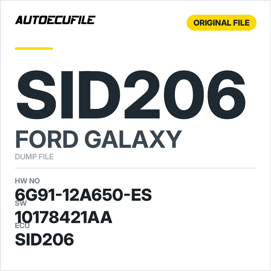 FORD GALAXY SID206 6G91-12A650-ES 10178421AA DUMP