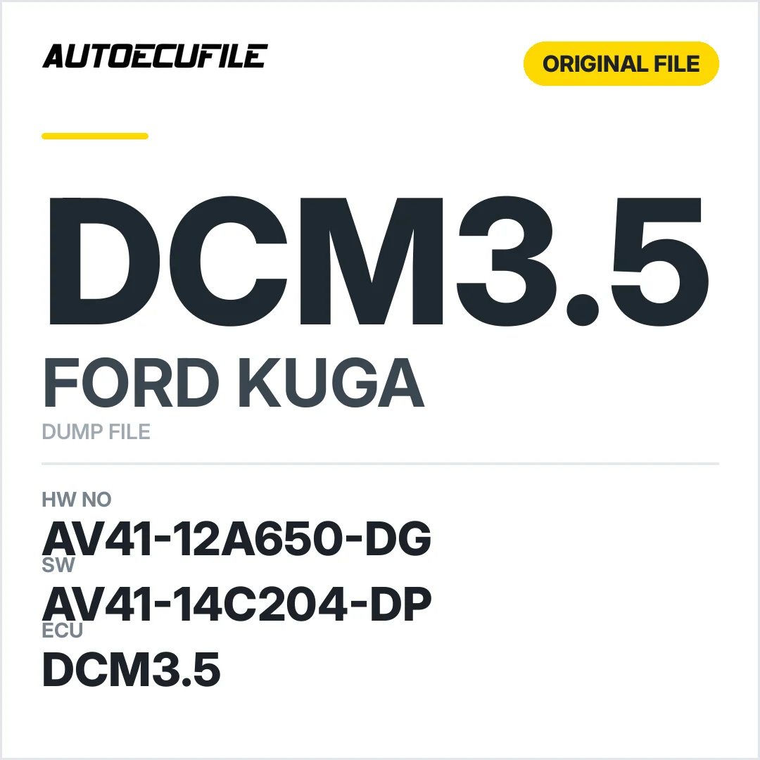 FORD KUGA DCM3.5 AV41-12A650-DG AV41-14C204-DP DUMP