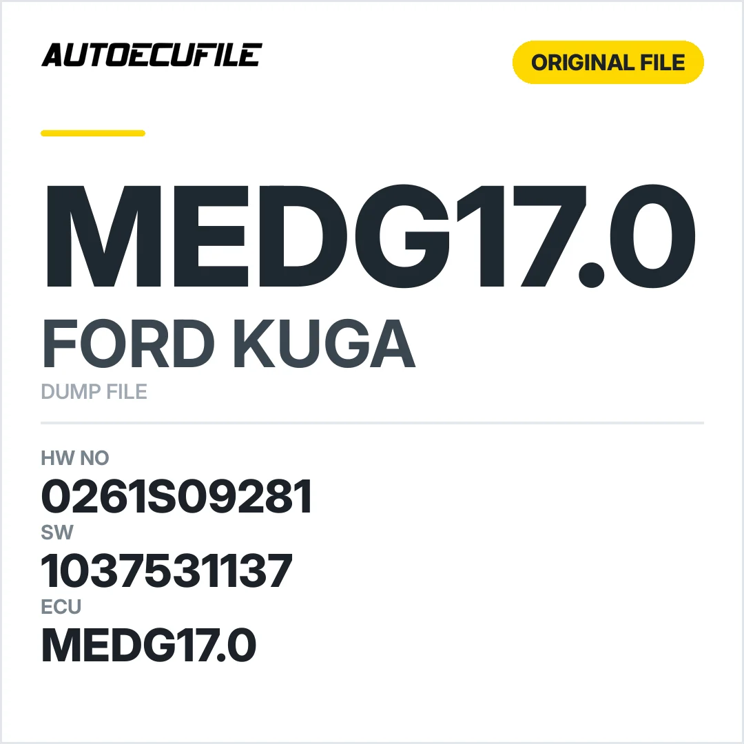 FORD KUGA MEDG17.0 0261S09281 DV4A-14C204-UA 1037531137 DUMP