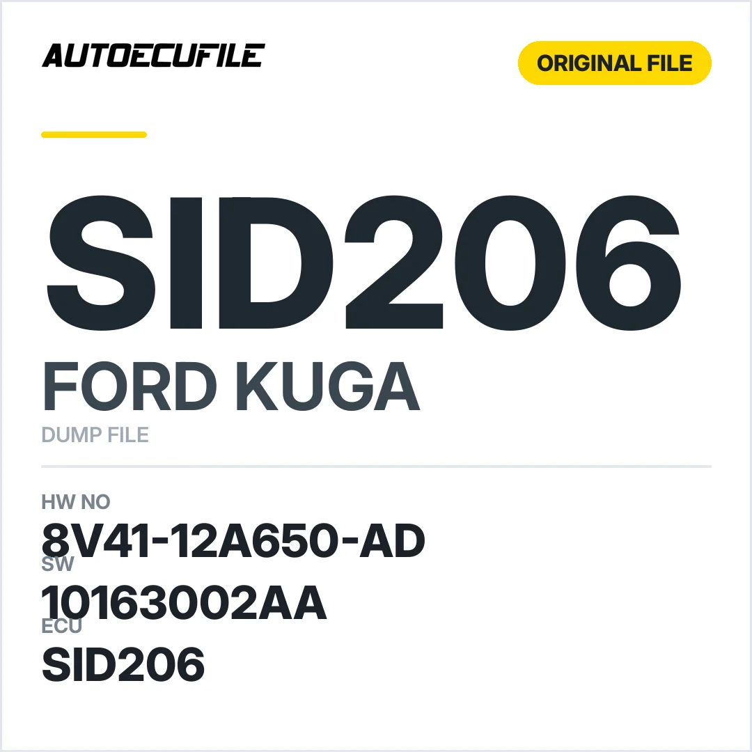FORD KUGA SID206 8V41-12A650-AD 10163002AA DUMP