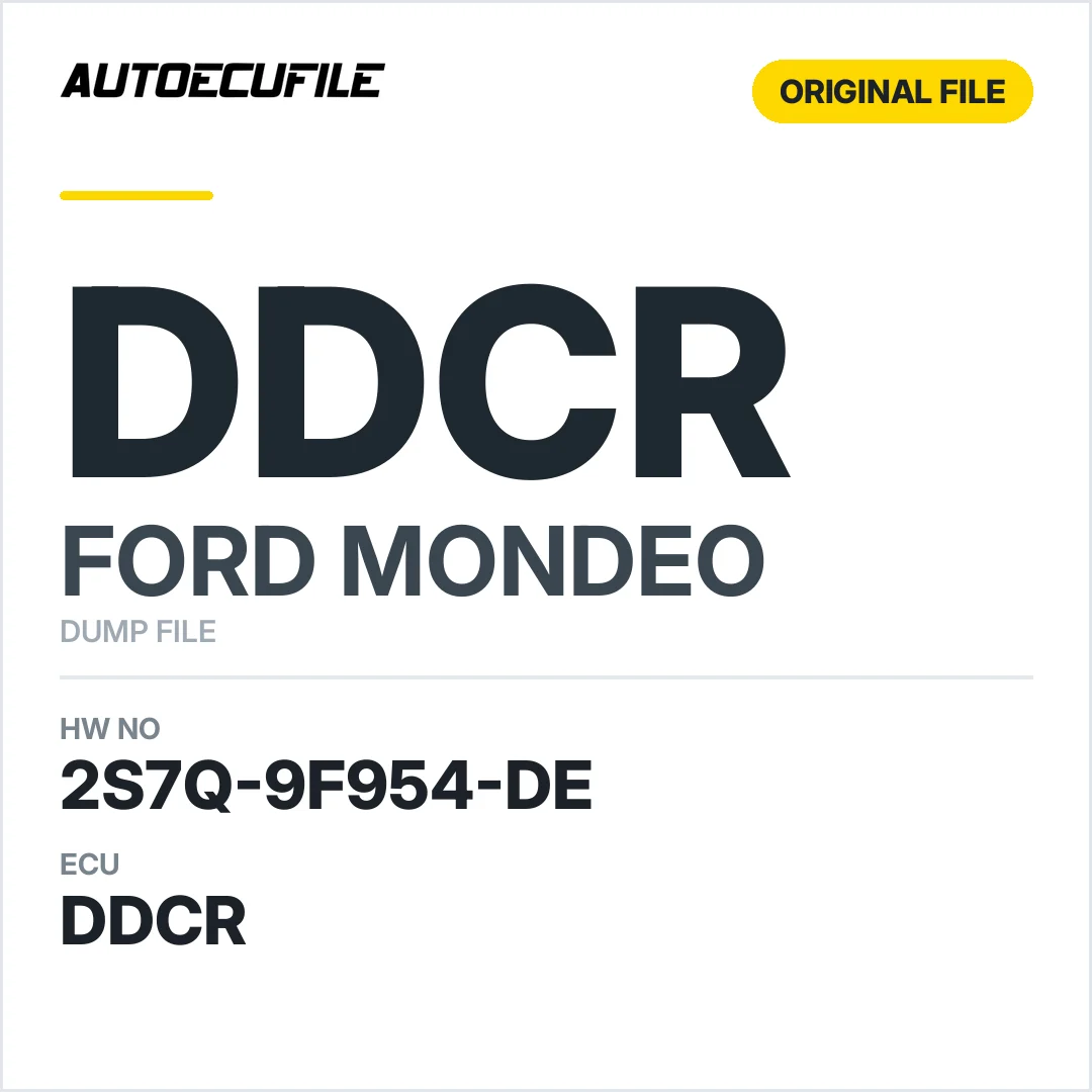 FORD MONDEO DDCR 2S7Q-9F954-DE DUMP