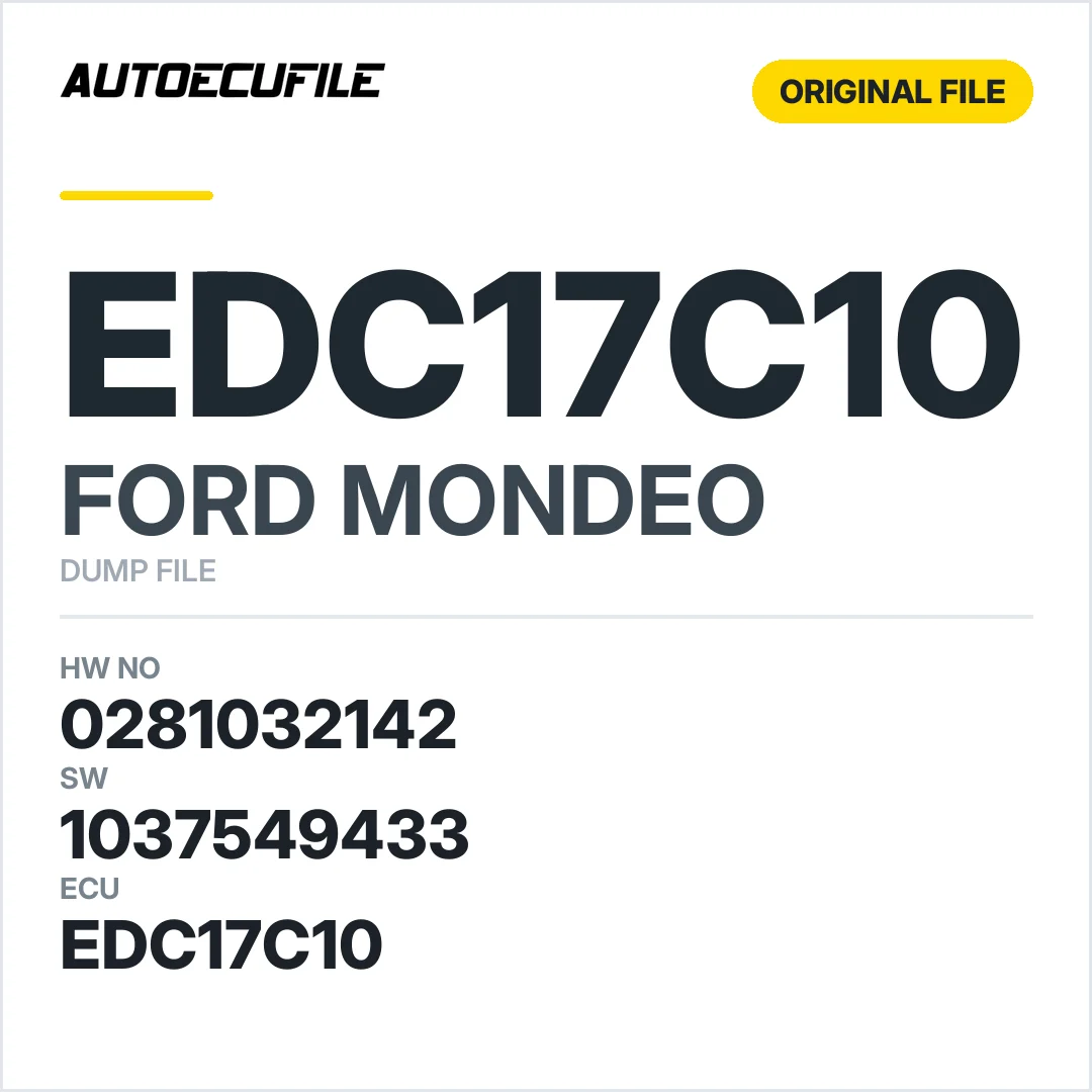 FORD MONDEO EDC17C10 0281032142 FS71-14C204-FD 1037549433 DUMP