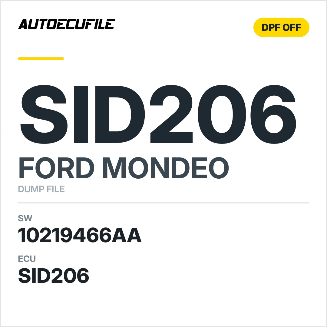 FORD MONDEO SID206 10219466AA DPF EGR OFF DUMP