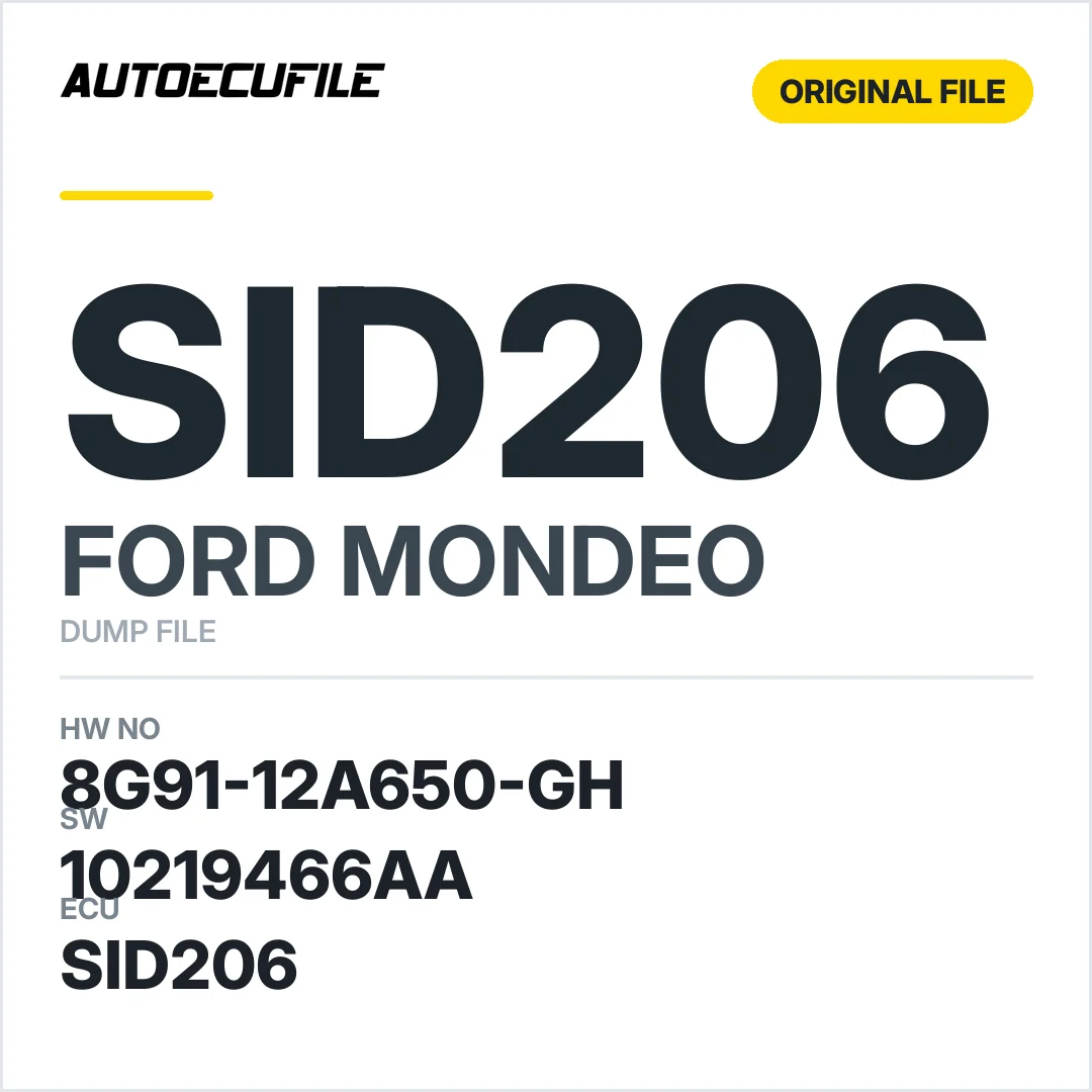 FORD MONDEO SID206 8G91-12A650-GH 10219466AA DUMP