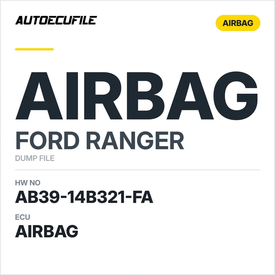 FORD RANGER AIRBAG AB39-14B321-FA DUMP